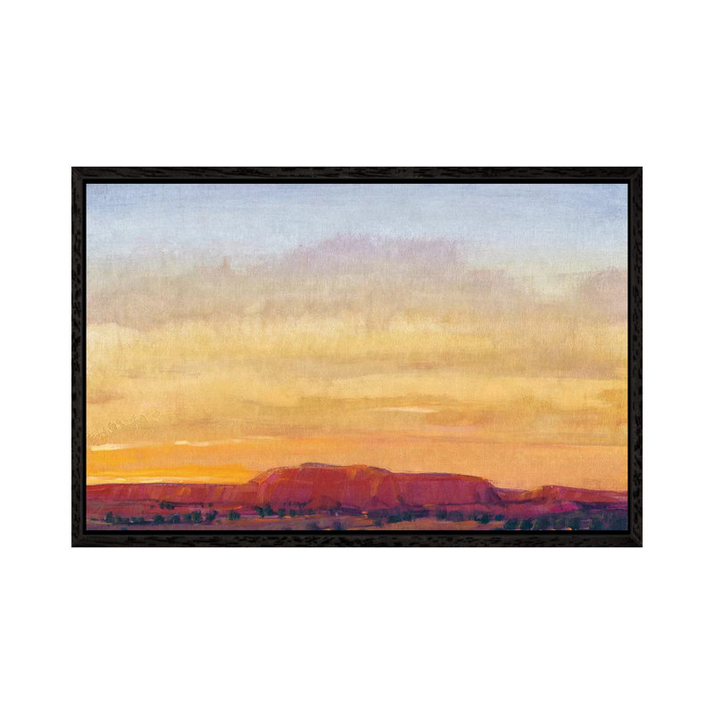 Red Rocks II 1 Piece Wall Art on Canvas, 101.6 cm H x 66.04 cm W, Black Floater Framed