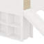 Lit mezzanine bas en bois avec tablettes de rangement et glissade, porte et fenêtre-1746302848