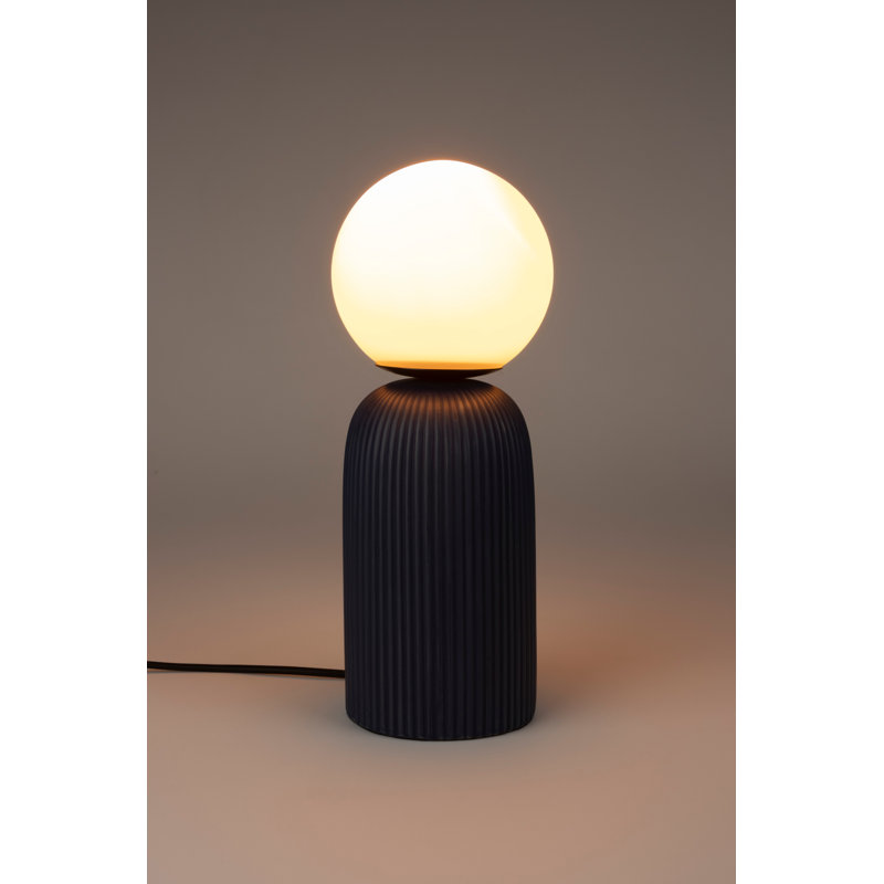 Lampe fantaisie en céramique Dash, H 15 po x l 6 po x P 6 po, Bleu