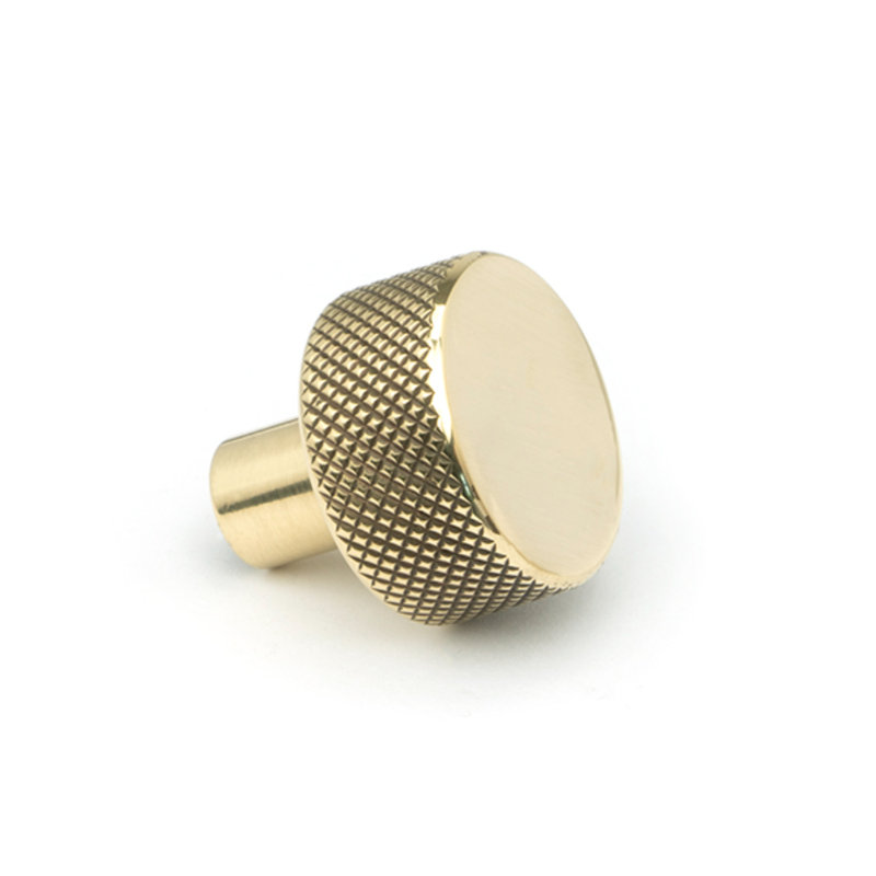 Round Knob, Aged Brass, 2.5 cm