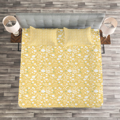 Acisclo Yellow/Green Microfibre Bedspread Set