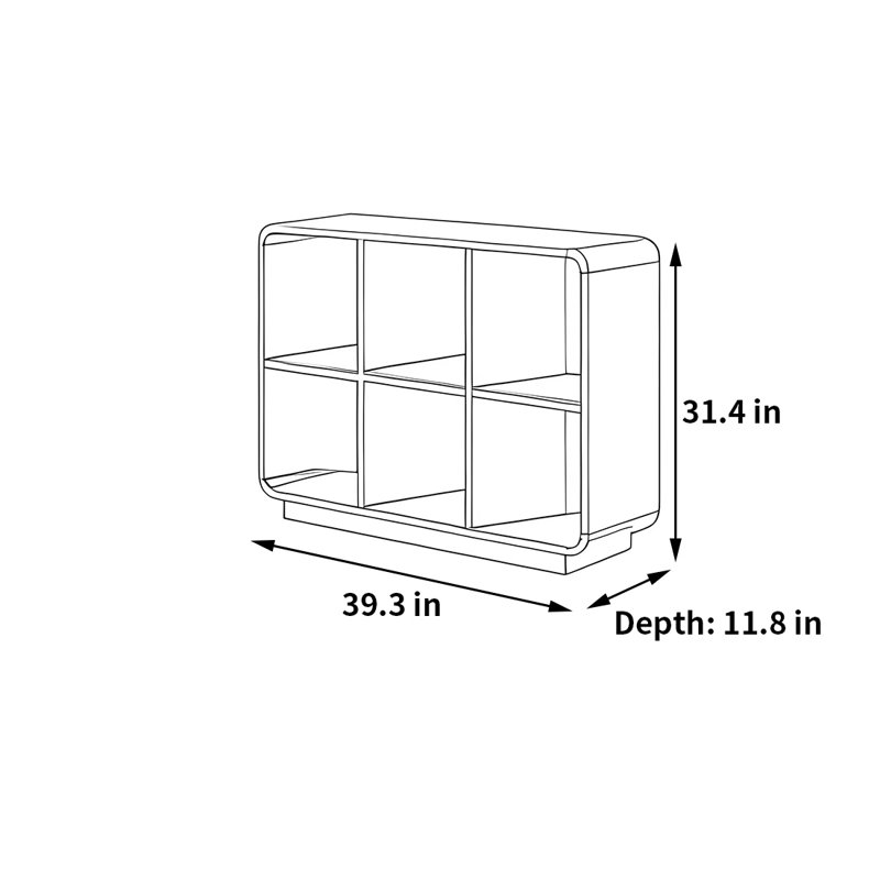 Bibliothèque classique et élégante, (2 tablettes) H 31,4 po x l 39,3 po x P 11,8 po