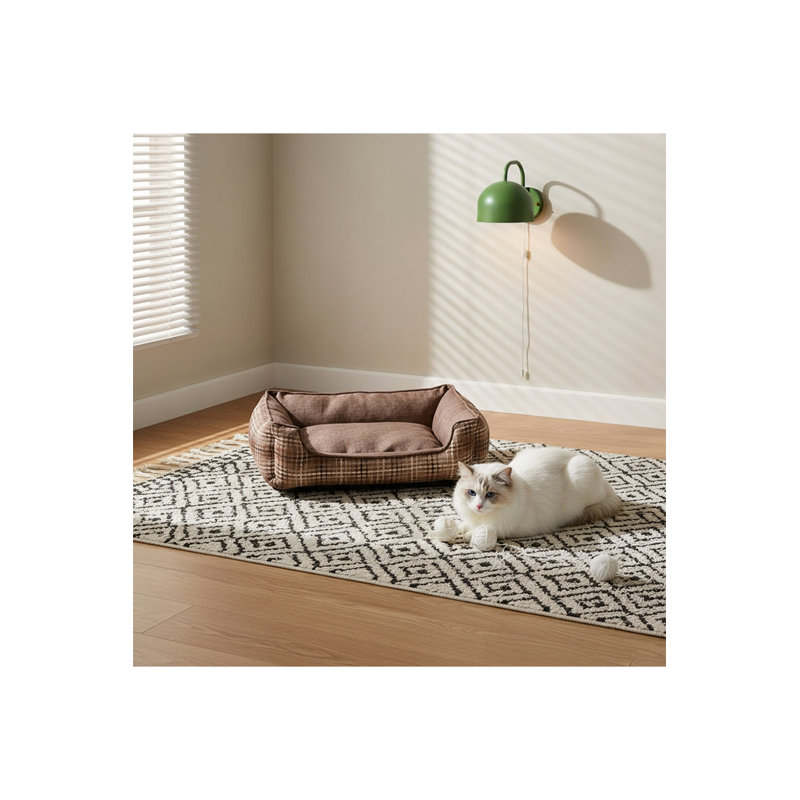 Pet Bed, 13cm H x 50cm W x 40cm D, Coffee