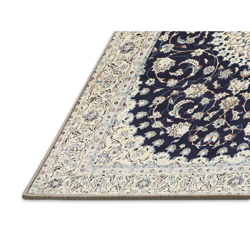 Noir/beige oriental Tapis décoratif, Rectangle 8 pi x 10 pi