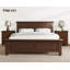 Table de chevet 3 tiroirs en bois massif, table de bout avec tablette coulissante, table d'appoint classique et intemporelle pour la chambre à coucher, le salon ou le bureau personnel