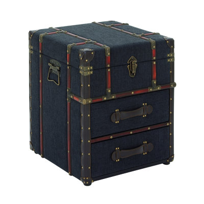 Monge 2-Drawer Faux Leather Accent Chest 