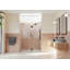 Halo 55.75 in. x 78 in. Frameless Glass Hinge Shower Door-281733183