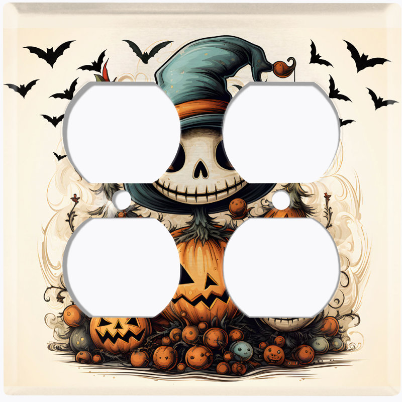 Halloween 2 - Gang Duplex Outlet Standard Wall Plate