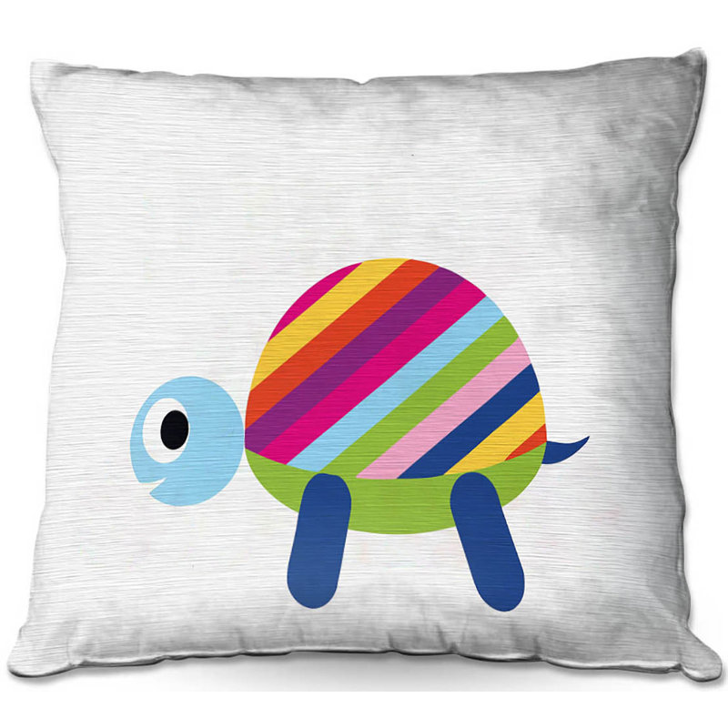 Coussin en tortue de canapé arc-en-ciel, 20 po x 20 po