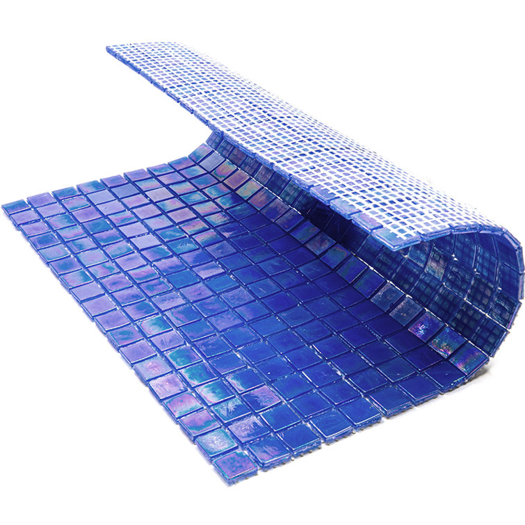 Skosh 0.6" x 0.6" Glass Grid Mosaic Wall & Floor Tile