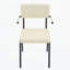 Ensemble de 4 chaises de salle à manger rembourrées avec pieds en métal-857306530