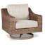 Chaise longue d'extérieur pivotante en osier Danny