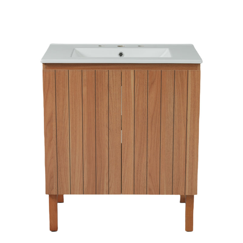 Meuble-lavabo moderne 30 po avec lavabo en céramique