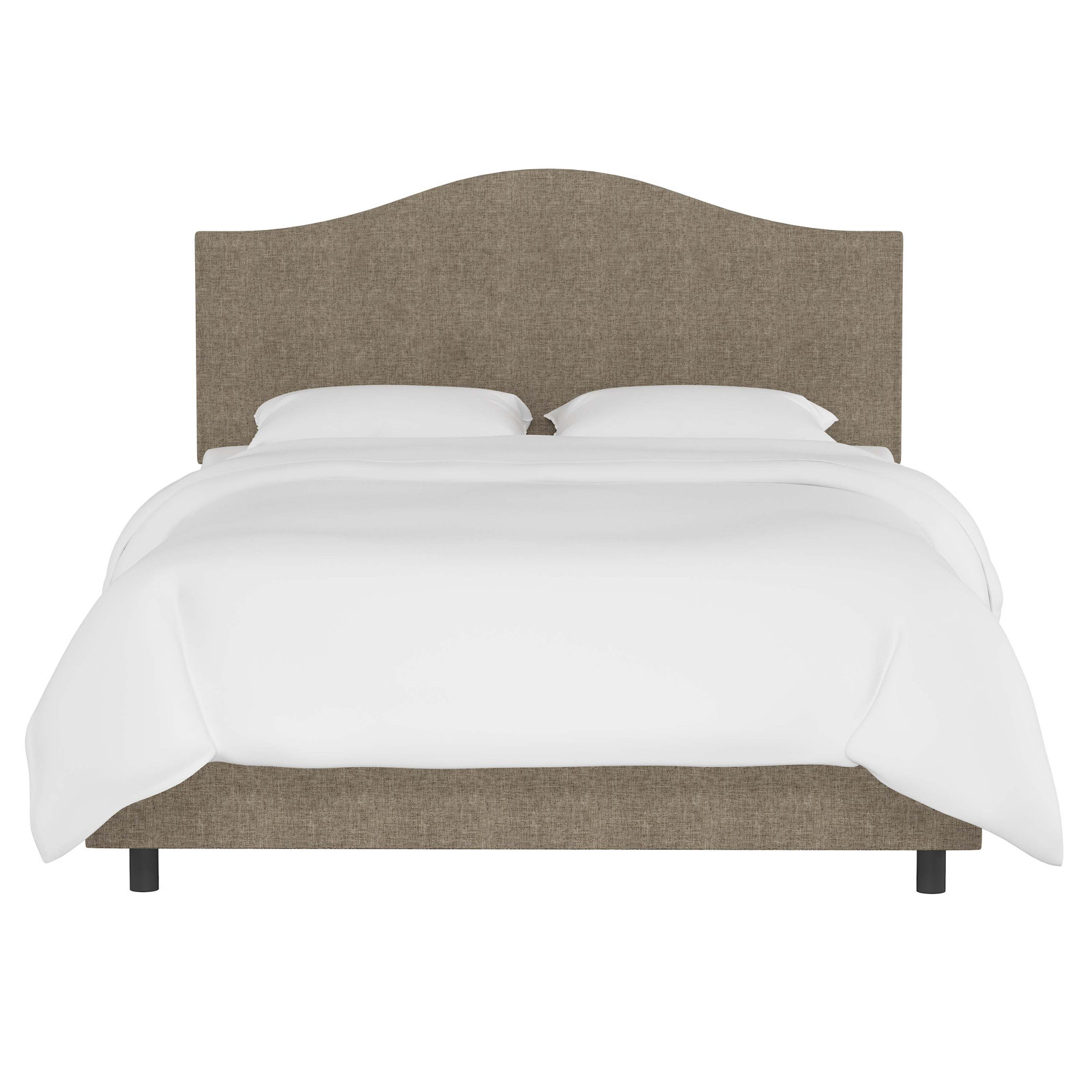 Morris Upholstered Standard Bed, Full, Zuma Natural Textured Linen