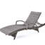 Chaise longue en gris - Ajoutez de l'élégance à votre patio Détendez-vous avec une structure en aluminium