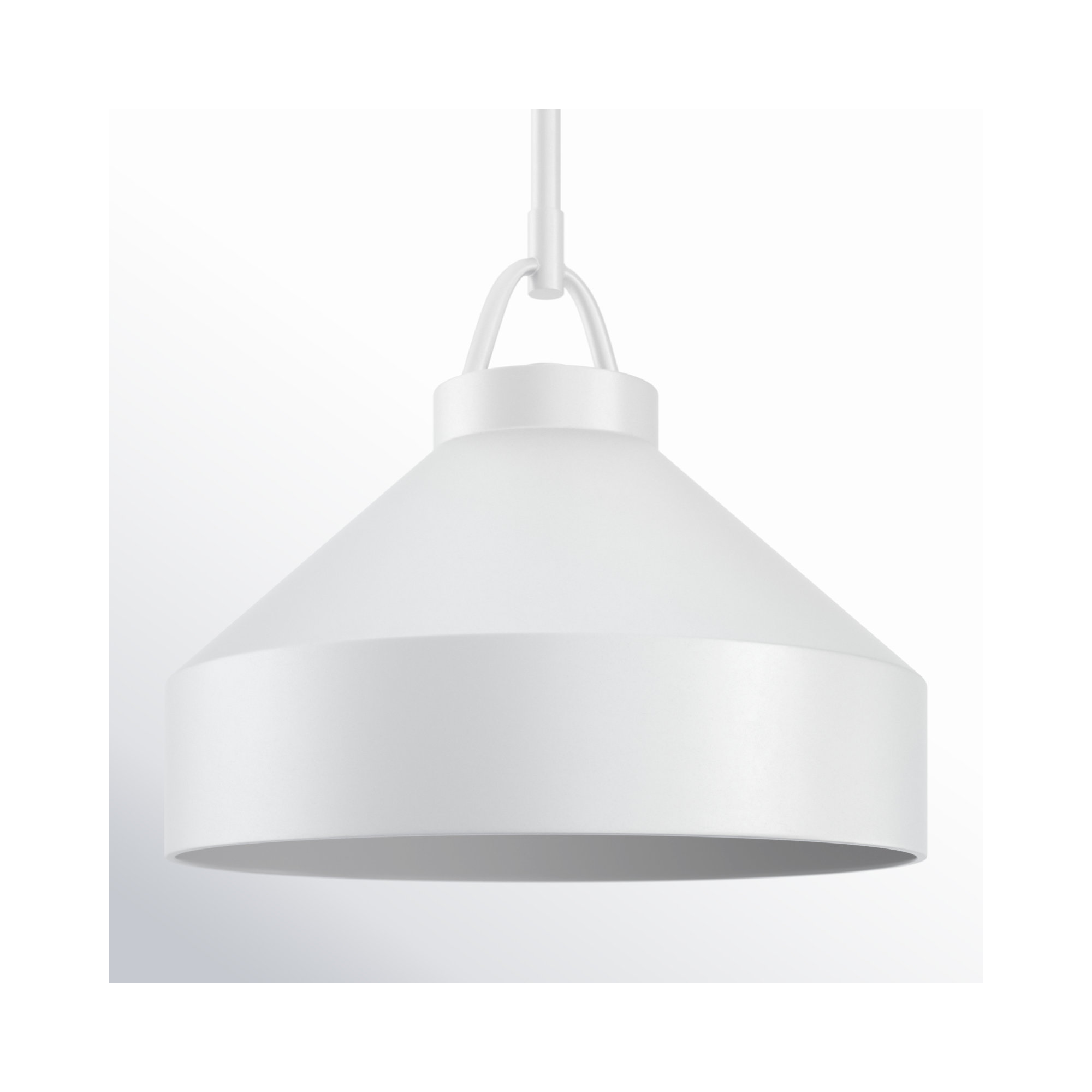 Orion Single Light Metal Dimmable Pendant, White, 49.25" H x 12" W x 12" D