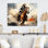 Cowboy Bronco Bust - impression sur métal