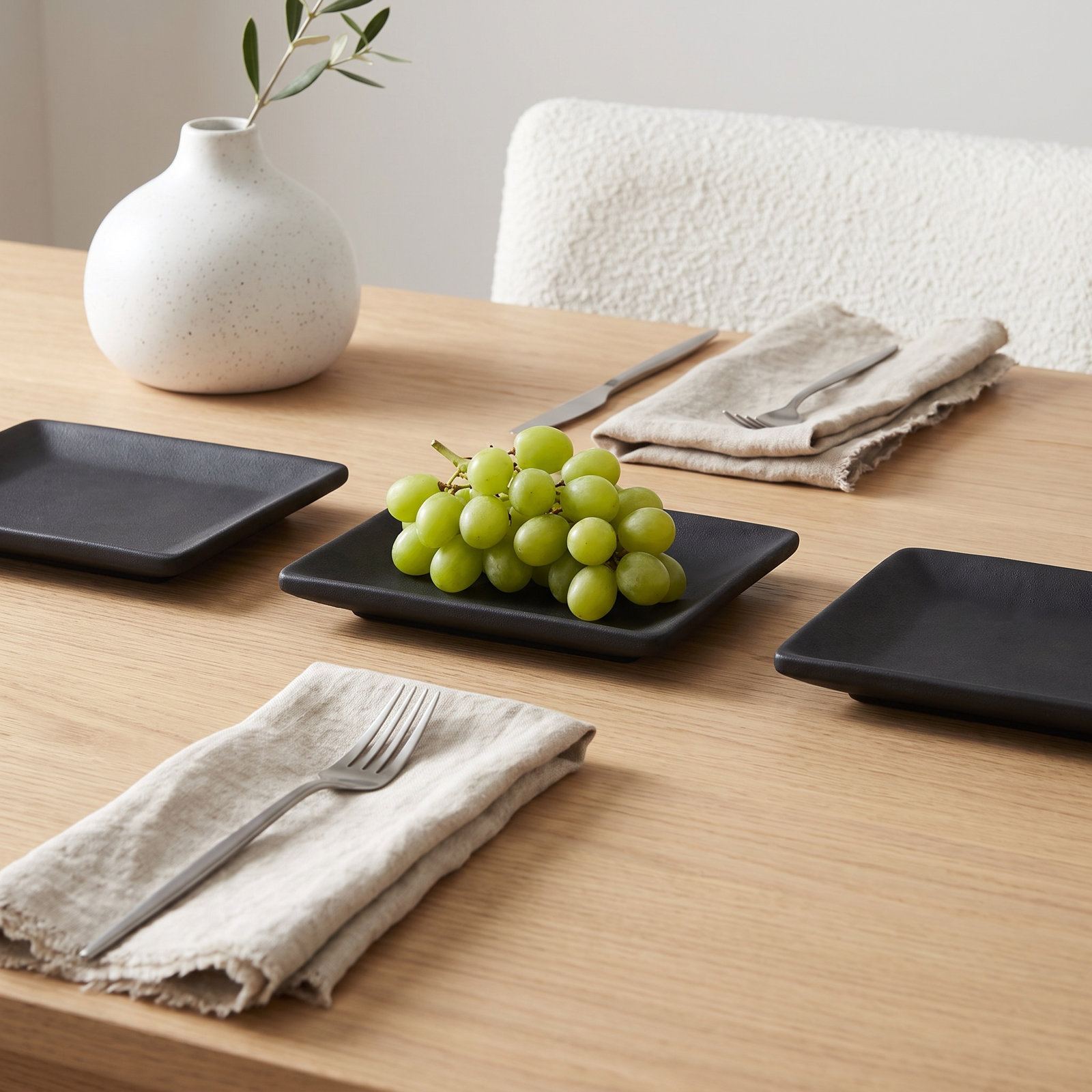 Borgen Square Condiment Server, Basalt