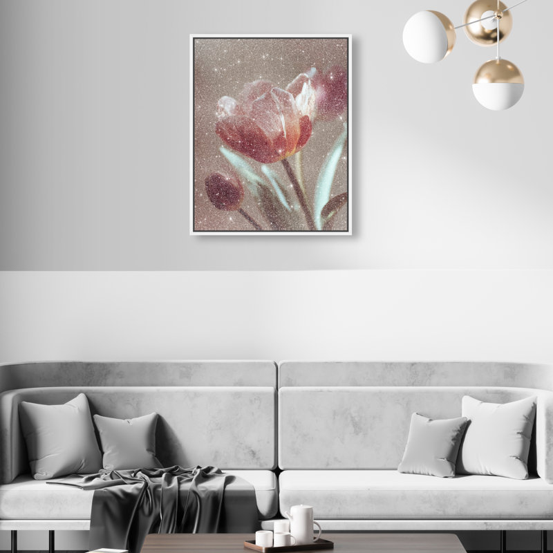 Muse of Spring Floral & Botanical Canvas Print by Oliver Gal, Black Frame, 16 x 20, 17"H x 21"W, White Floater Frame