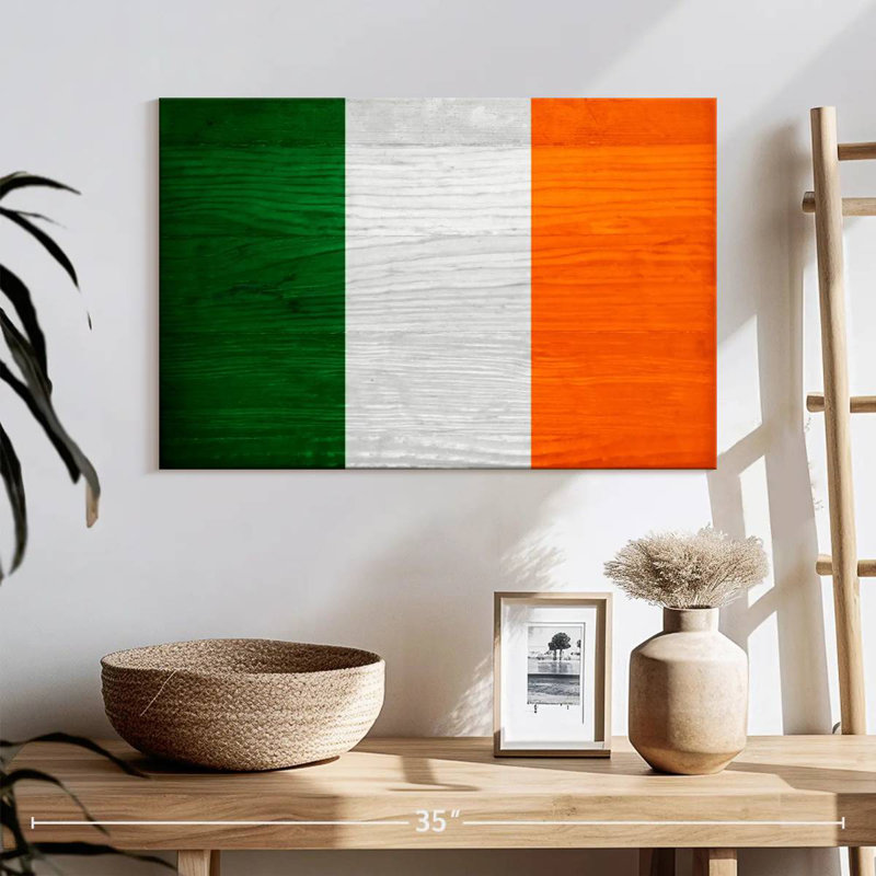 Borges Wood Ireland Flag, 16" H x 24" W