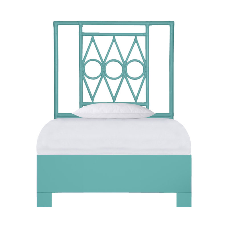 Lit standard Michelle, Bleu / vert / bleu sarcelle, Simple