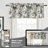 Toile Linen Lined Valance Double Layer Thermal Room Darkening Blackout Window Valance Curtain for Kitchen Bathroom Farmhouse French Country Vintage Printed Pattern Single-274288583-297130268
