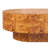 43.7'' Handcrafted Burl Wood Oval Coffee Table with Sturdy Pedestal, Mid-Century Modern Solid Wood Coffee Table for Living Room-9108753