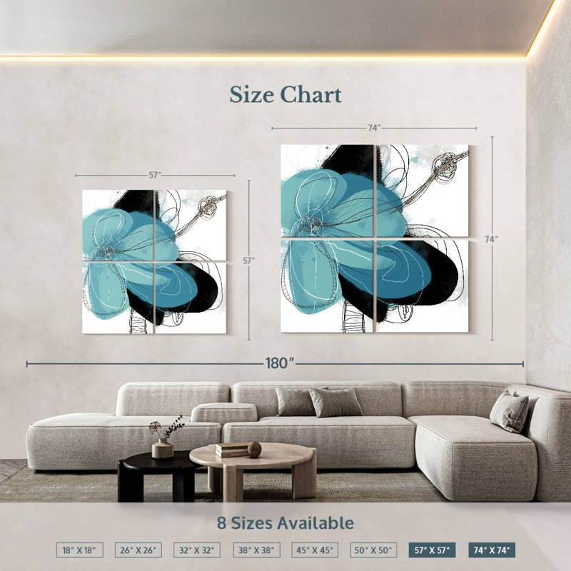 Azul Poetry I, H 74 po x l 74 po