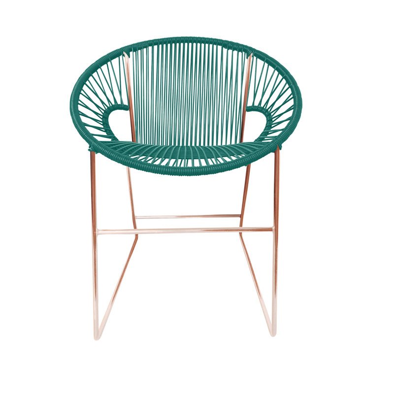 Chaise de patio Puerto, Turquoise / Cuivre