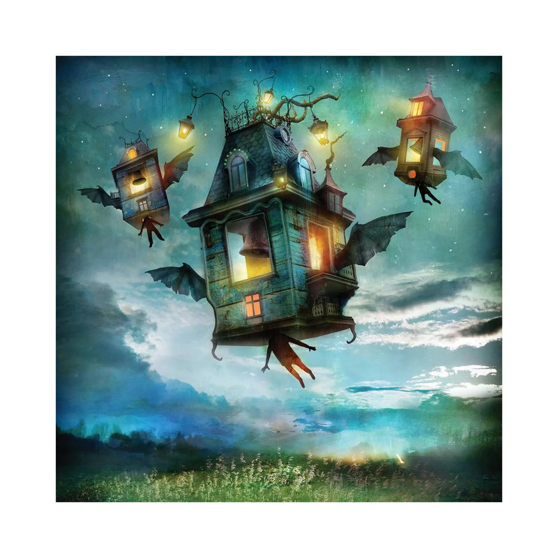 Bats In The Belfry 1 Piece Wrapped Canvas Wall Art, 30.48 cm H x 30.48 cm W
