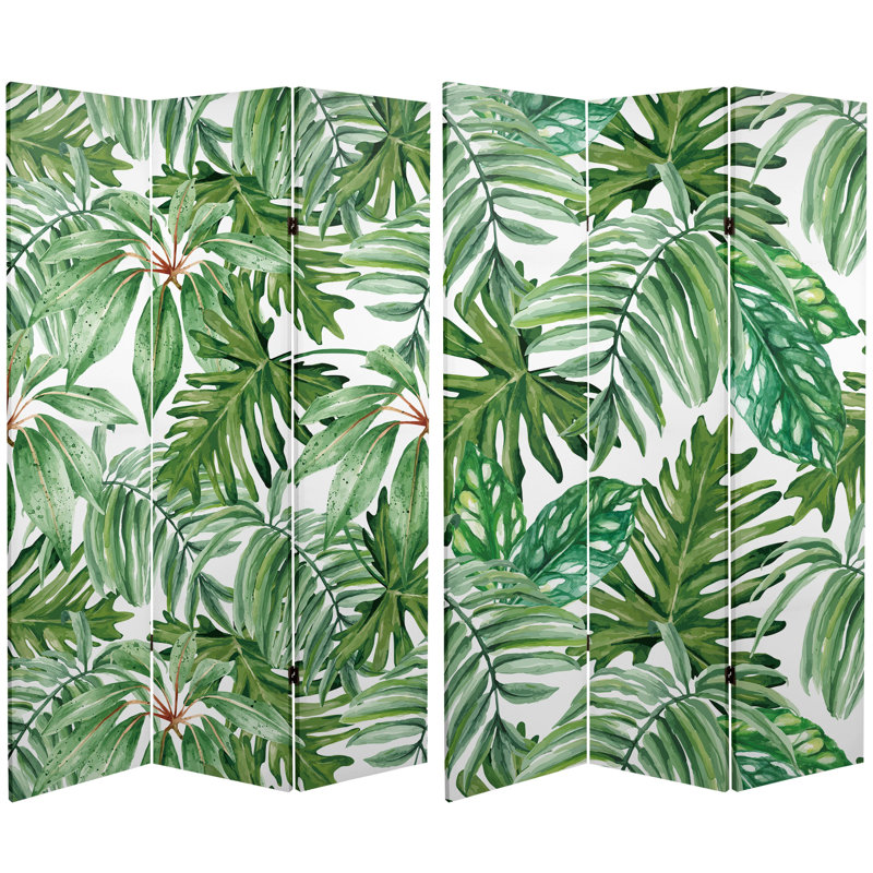 Bartko Reversible Room Divider, Palm Fronds