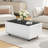  Smart Coffee Table with 93L Built-In Fridge & Freezer, Bluetooth Speakers, Wireless Charging, USB Ports, LED Lighting, Modern Living Room Refrigerated Table-99325240