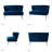 Euclid 47" Velvet 2-Seat Armless Loveseat-891959008