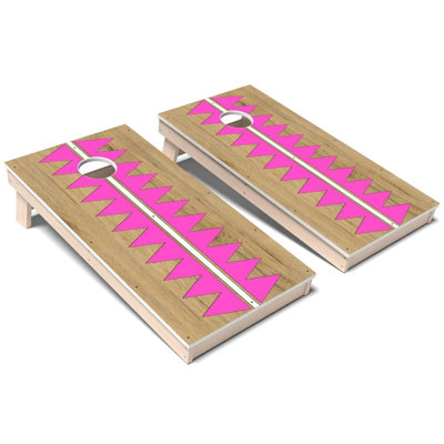 Berry Pink Slice All-Weather Composite Cornhole Board Set