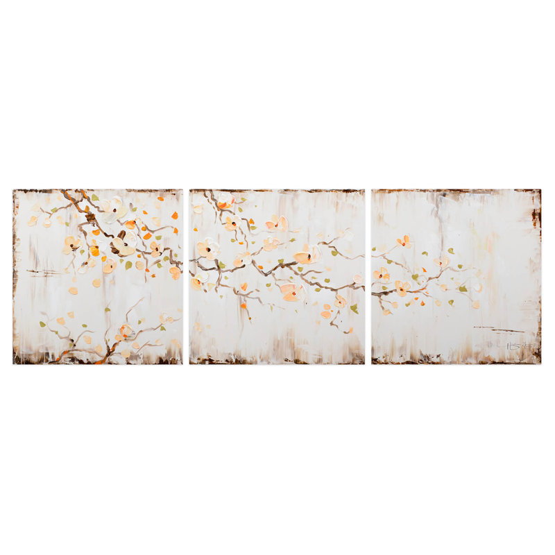Trinity Of Threesome - 3 Piece No Frame Panoramic Painting on Canvas