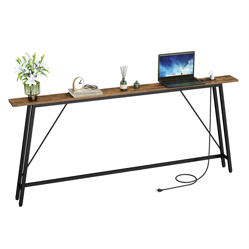 Sneed Console Table with Power Outlets, 32.3" H x 70.9" W x 5.9" D