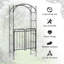 83.91" Metal Garden Arch With Gate - Decorative For Gardens And Weddings, Black Feature H For Wedding Decoration, Ingredient