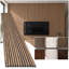 Medium Slats 94.5" L x 9.5" W x 0.5" Polystyrene Glue-up Wood Slat Walls-123221491