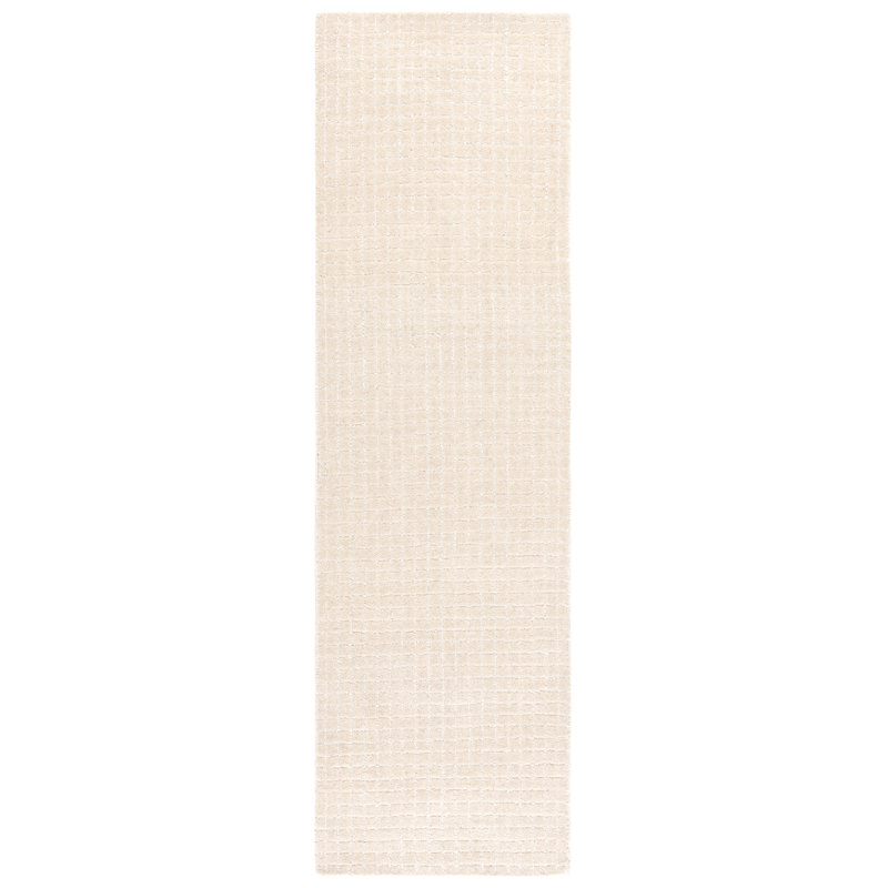 Lrl 6930 Hand Tufted 85% Wool; 15% Cotton Geometric Rug, Runner 2'3" x 8'