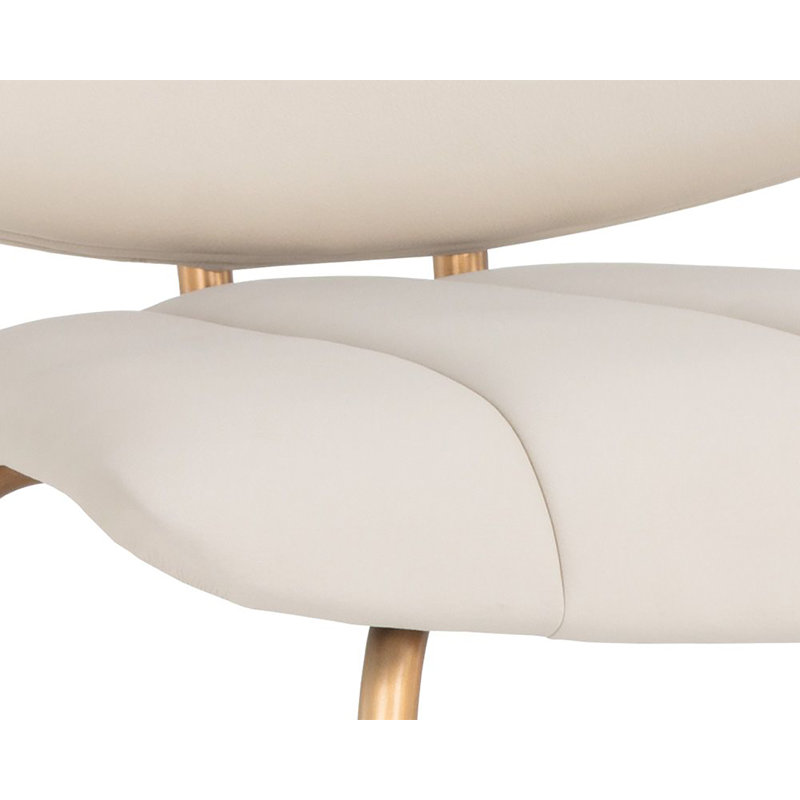 Lorelei Upholstered Stool, Cream Performance Basketweave, Counter Stool (26" Seat Height)