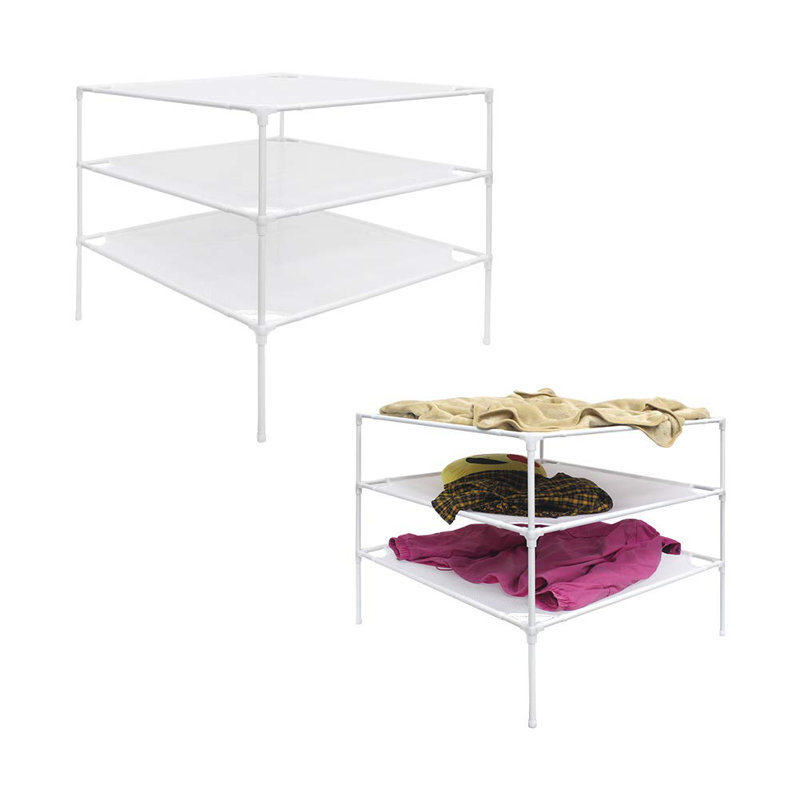 Sweater Drying Rack 6-Layer Stackable Mesh Drying Rack White