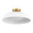 1 - Light Led Dome Semi Flush Mount With Glass Shade-1949793498