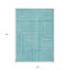 Tapis extérieur lavable à motif géométrique 10 pi x 14 pi turquoise et ivoire