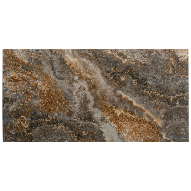 Splendor 23.7'' W x 47.25'' L Porcelain Singular Tile, Gray