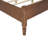 Wooden Platform Bed With Natural Rattan Headboard, Vintage Bed Frame With Wooden Slat Support-149902280-149902285
