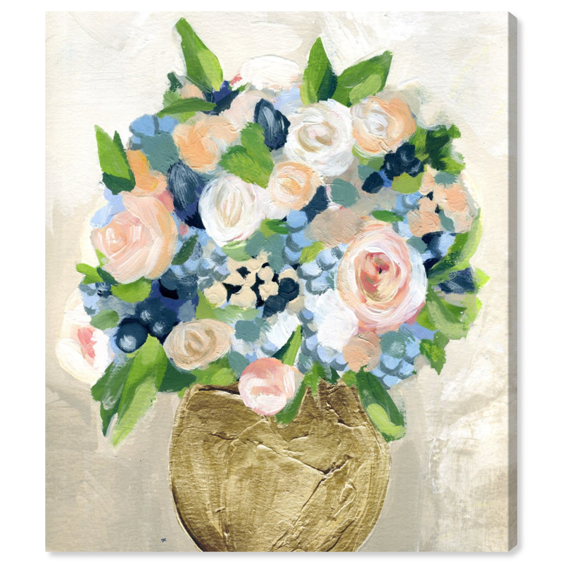 « juin pivoines », peinture sur toile, H 36 po x l 30 po x P 1,5 po