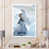 Toile avec cadre blanc