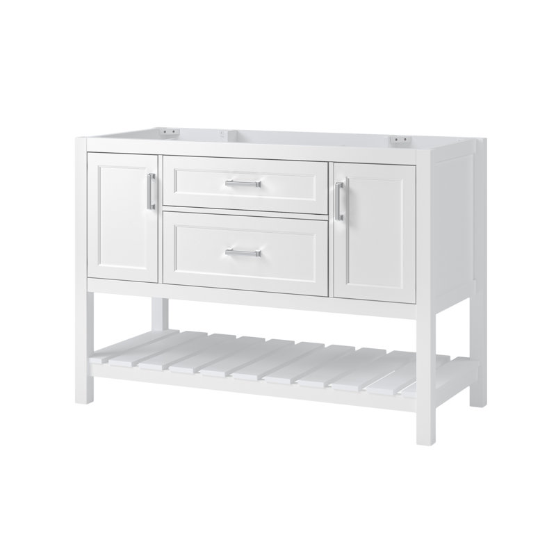 Lawson 48" White Freestanding Vanity Cabinet with Storage