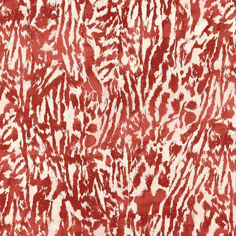 Schumacher x Celerie Kemble Linen Fabric, Alizarin