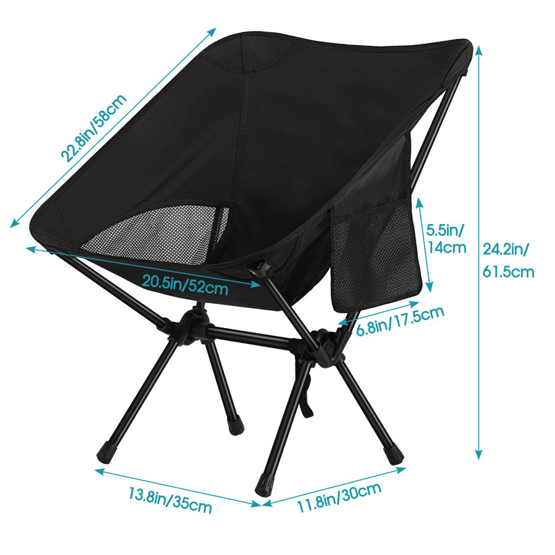 Chaise pliante d'extérieur noire